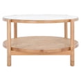 thumbnail image 4 of SAFAVIEH Couture Karyna Contemporary Round Glass Coffee Table, Natural/Clear, 4 of 10