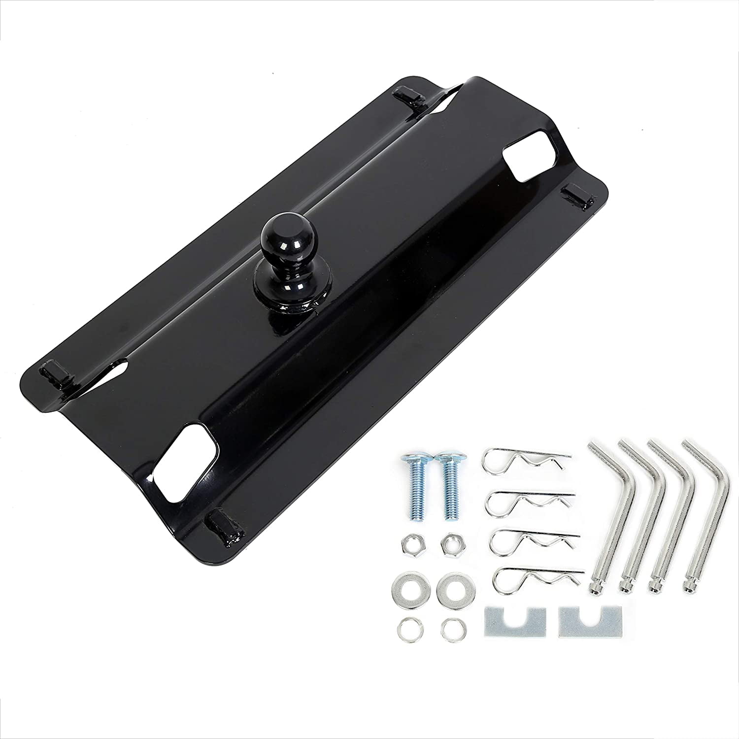 Buy ECOTRIC Universal Gooseneck Hitch Ball Adapter Plate for Standard 5th Fifth Wheel Rails