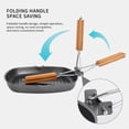 thumbnail image 2 of 7.9 Inch Grill Pan for Stove Tops Nonstick Induction Square Griddle Pan with Folding Handle, 2 of 9