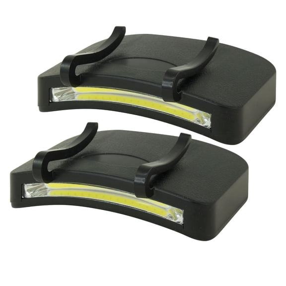 Litezall Clip On Cap Light with 300 Lumen COB LED, Multicolor, 2 Pack