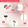 thumbnail image 3 of Flores artificiales con forma de hotop, 40 unidades, con tallo largo, color rosa, 3 of 6