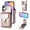 Rosegold, variant on Feishell Crossbody Wallet Case for iPhone 16 with Detachable Shoulder Strap,Premium PU Leather Metal Snap Zipper Pocket Credit Card Holder Kickstand Phone Case for Women Men,Red