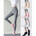 thumbnail image 4 of Yawlsow 4 Pairs Pilates Socks with Grips for Women, Grippy Socks for Barre Yoga Workout, Hospital, Size 5-10, 4 of 6