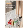 thumbnail image 7 of 3-Tier Acrylic Storage Rolling Cart Clear Bathroom Cart Organizer, Transparency Laundry Room Organization Mobile Shelving Unit Multifunction Rolling Utility Cart for Office Living Room, 7 of 7