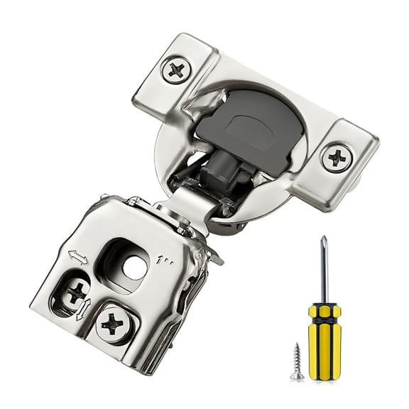 1 Inch Overlay 20 Pack Stainless Steel Adjustable Soft Close Kitchen Cabinet Hardware