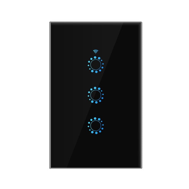 Wi-Fi Smart Switch Lumière Switch Commande Vocale, Télécommande, Commande Tactile Compatible avec Alexa Google Assistant Horaire, Minuterie, Compte à Rebours Besoins Fil Neutre Aucun Concentrateur Requis 95-250V
