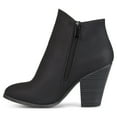thumbnail image 3 of Journee Womens Vally Inside Zip Stacked Heel Booties, Widths Available, 3 of 10