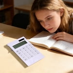 Dvkptbk calculator Thin Solar Calculator with Large ButtonsSlim SolarPowered CalculatortoPress Big Buttons Power Solar + Battery for Home Office School Students Adu