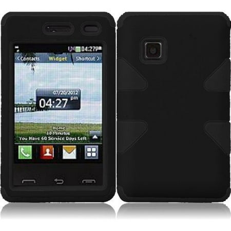 Dynamic Hybrid Tuff Hard Case for LG 840G - Black/Black