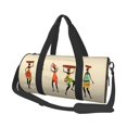 thumbnail image 1 of Fotbe African Women Bolsa Deportiva de Lona Plegable con Estampado, Bolsa de Gimnasio con Bolsillo Seco/Húmedo, Bolsa de Viaje Ultraligera de Gran Capacidad, 1 of 6