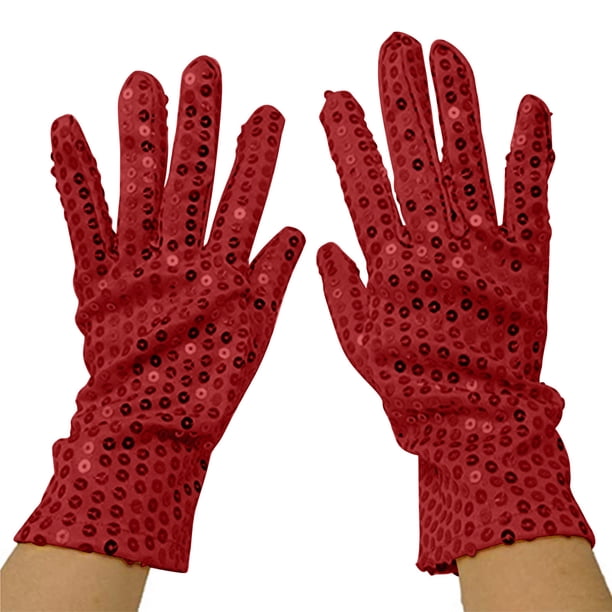 Guantes de lentejuelas para mujer, para adultos, para escenario, baile nocturno, ropa de actuación de moda, accesorios, guantes de mujer