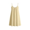 thumbnail image 6 of Hvogkswy Cotton Linen Nightgowns for Women Solid Sleeveless Crew Neck Camisole Dresses Soft Breathable Home Sleep Dress, 6 of 8