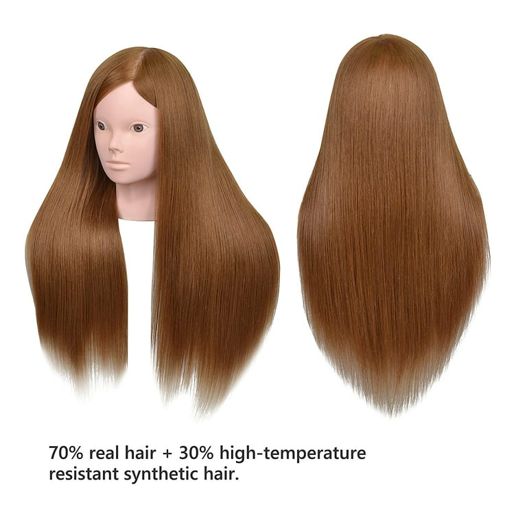 Manikin mannequin head Hair Styling/training 100% Human Hair Brown on eBid  United States