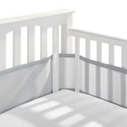 Breathable Mesh Crib Liner for Full Sized Crib, Gray