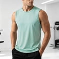 thumbnail image 2 of Tank Tops for Men Ice Silk Mesh Quick Dry Plus Size Summer, Breathable Sleeveless Undershirt for Workout Muscle Gym Athletic, Green 2XL, 2 of 4