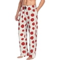 thumbnail image 6 of Gukieu Abstract Red Polka Dot Print Men's Home Trousers, Elastic Drawstring Home Pajamas Clothing Suitable for Adult Men-Small, 6 of 6