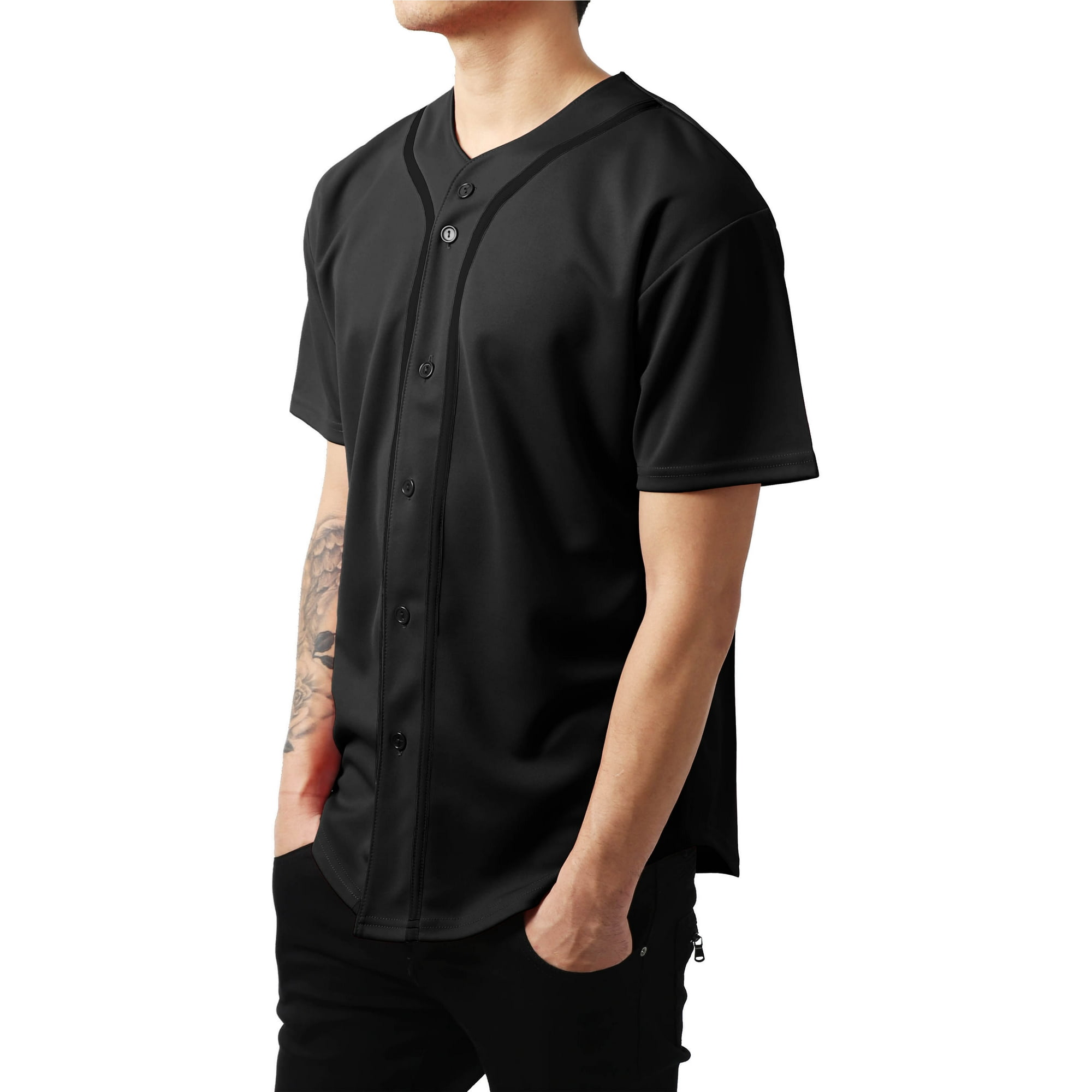 Ma Croix Mens Baseball Jersey Button Shirt Active Sportswear 