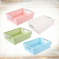 thumbnail image 1 of OUNONA 4pcs Stackable Plastic Storage Baskets For Office Home Organization File Bins Compact Desktop Storage, 1 of 8