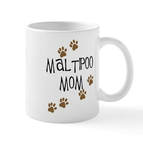 CafePress - Maltipoo Mom Mugs - 11 oz Ceramic Mug - Novelty Coffee Tea Cup