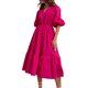 thumbnail image 1 of SAYOO Vestido de verano de mujer, vestido de moda de cuello V de color sólido y esponjoso SAYOO moda, 1 of 6