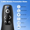 Presentation Clicker Wireless Presenter Remote Clicker with Red Light