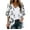 White, variant on AXXD Ladies Tops and Blouses Summer Blouses for Women Floral Print Puff Sleeve Beige 3XL(US:14)