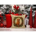 thumbnail image 2 of Nova Scotia Duck Tolling Retriever Christmas Flowers Throw Pillow 18 in x 18 in, 2 of 5