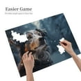 thumbnail image 2 of 1000-Piece Wooden Jigsaw Puzzle for Adults - Dog Portrait Winter Snow , Interlocking Pieces with Guide Letters, Holiday Gift & Home Decor, 2 of 7