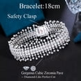 thumbnail image 6 of Gorgeous Silver Plated Round Tennis CZ Bracelet Bangle Cubic Zirconia USA Stock, 6 of 9