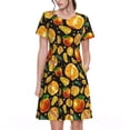thumbnail image 1 of Xecao Robe Midi à Manches Courtes pour Femmes Été avec Poches Robe Décontractée Fluide T-Shirt Robe de Plage, 1 of 6