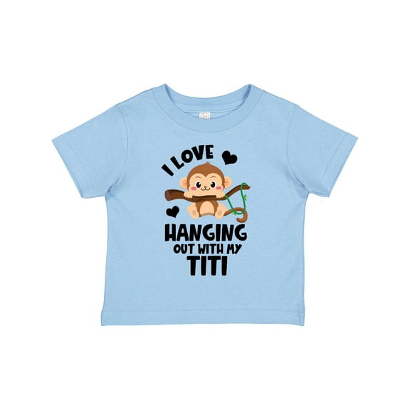 Inktastic Monkey I Love Hanging out with My Titi Boys or Girls Toddler T-Shirt