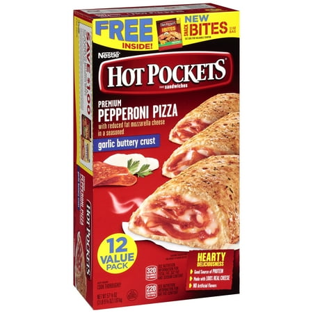 Hot Pockets Frozen Sandwiches Pepperoni Pizza With Snack Hot Pockets Frozen Sandwiches Pepperoni Pizza With Snack Bites 12 Pack