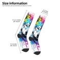 thumbnail image 4 of Vsdgher Cool Colorful Wolf Print Thigh High Socks Extra Long Stretchy Sock Women Over Knee High Opaque Stocking Daily Wear, 4 of 5