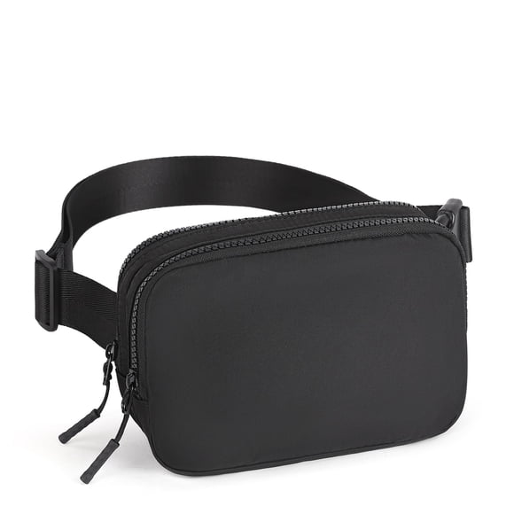 Riñonera pequeña FANNY PACK CLUCI para mujer, nailon, color negro
