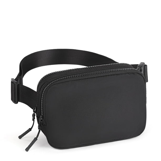 Riñonera pequeña FANNY PACK CLUCI para mujer, nailon, color negro