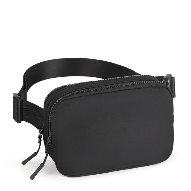 Riñonera pequeña FANNY PACK CLUCI para mujer, nailon, color negro