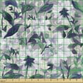thumbnail image 2 of Ambesonne Flower Print Fabric by the Yard Upholstery, Floral Botany Pattern, 1 Yard, Mauve Sea Green Quartz, 2 of 5
