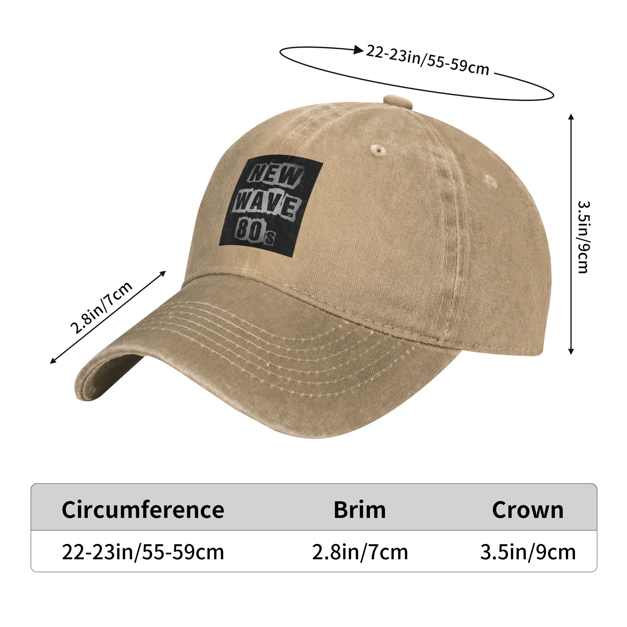 DouZhe Adjustable Washed Cotton Baseball Cap - New Wave 80s