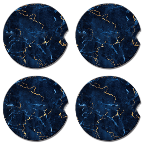 Marble Coasters for Drinks Absorbent Modern Abstract Ceramic Coaster Set Cork Back Glitter
