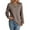 Coffee, variant on Maean Womens Striped Blouse Buttons Crewneck Knitted Casual Loose Pullover Long Sleeve Shirts Tops