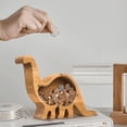 thumbnail image 3 of Dino Wooden Animal Money Bank, Money Box, Piggy Bank, Coin Banks, Money Savings Box, Wooden Bank for Kids and Adults (Dinosaur), 3 of 8