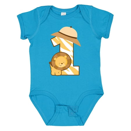 

Inktastic Safari 1st Birthday Jungle Animal 1 Year Old Gift Baby Boy or Baby Girl Bodysuit