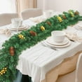 thumbnail image 4 of Christmas Garland 8.8 ft with Balls & Flowers - Artificial Greenery Vine for Mantel, Staircase, Fireplace, Front Door, Table, and Holiday Home Décor, 4 of 5