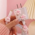 thumbnail image 4 of Cat Paw Charger Cable Protective For Apple 18/20w Charger Case Applicable to IPhone 14/13 Data Cable Head Bite Protector Shell Black Love, 4 of 6