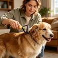 thumbnail image 2 of FEOLGEHLY Double Sided Pet Dematting Comb for Dogs and Cats, Grooming Brush Removes Mats Tangles, Gentle Deshedding Tool for Long Hair Breeds, Lightweight Plastic Dual-Sided Brush (Yellow), 2 of 7