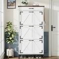 thumbnail image 3 of LAFGUR Shoe Cabinets with 3 Flip Drawers,Wooden Shoe Storage Organizer for Entryway,Hallway,White, 3 of 10