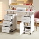 thumbnail image 3 of Kojooin Mesa de Manicura Profesional 4 Cajones, Ruedas Bloqueables y Reposamuñecas, Blanca, 3 of 8