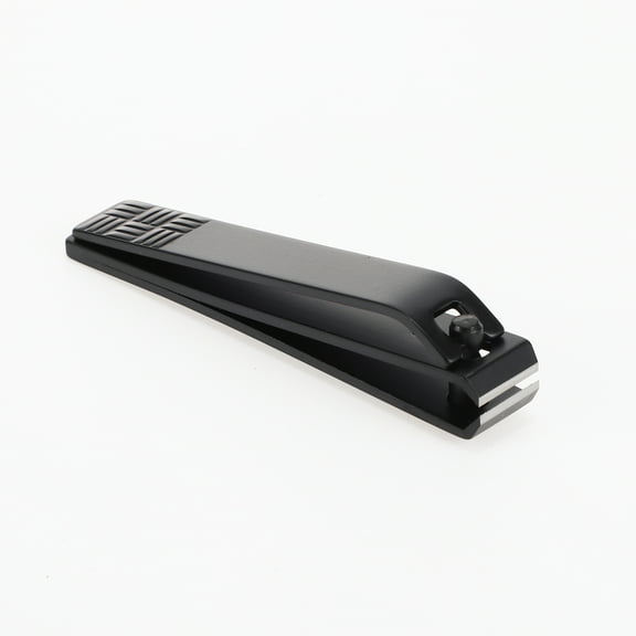 1 Pc Portable Anti-slip Pattern Large Flat Nail Clippers for Women Men Black