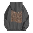 thumbnail image 5 of WEAIXIMIUNG Sweatshirts Grande Taille pour Femmes 3X Carcos Décontracté Col Rond Poche Imprimé Lettres Anglaises Hoodie, 5 of 5