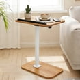 thumbnail image 6 of PinkSheep Small Side Table End Table Accent Table Tray Table Mini Table Little Table for Living Room Small Spaces, Natural Color, Height Adjustable, 6 of 8